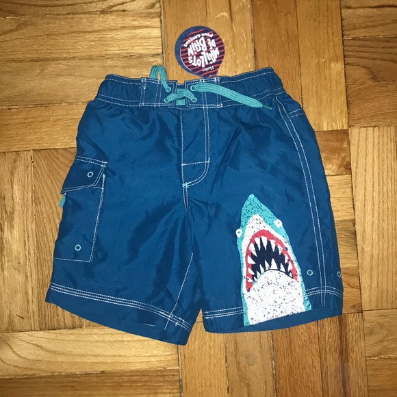 NWT Hatley Blue Shark Board Shorts - Picture 2 of 4